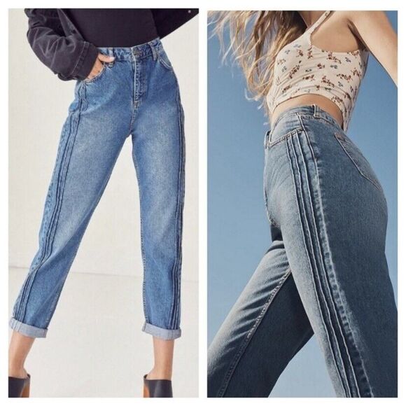 BDG Urban Outfitters Pintuck Mom Jeans Blue Size 25 - Picture 11 of 12